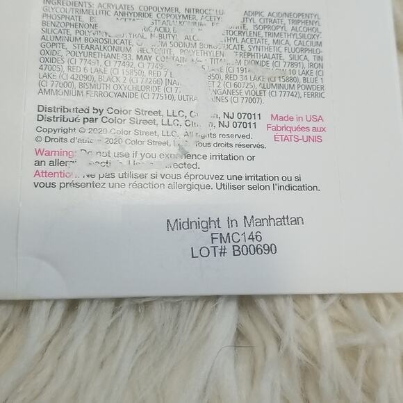 New! Color Street Real Nail Polish Strips Midnight in Manhattan - Picture 5 of 5